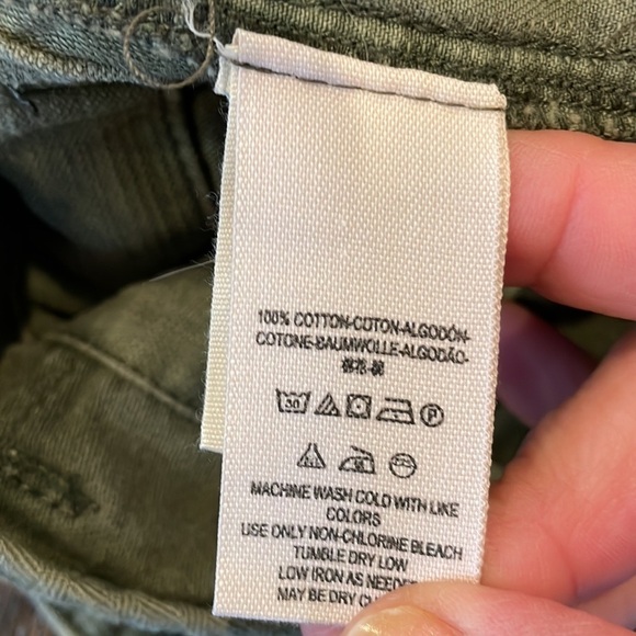 Free People Army Green Distressed Shorts - Picture 9 of 10